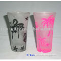 Flamingo & palm tree shot glass